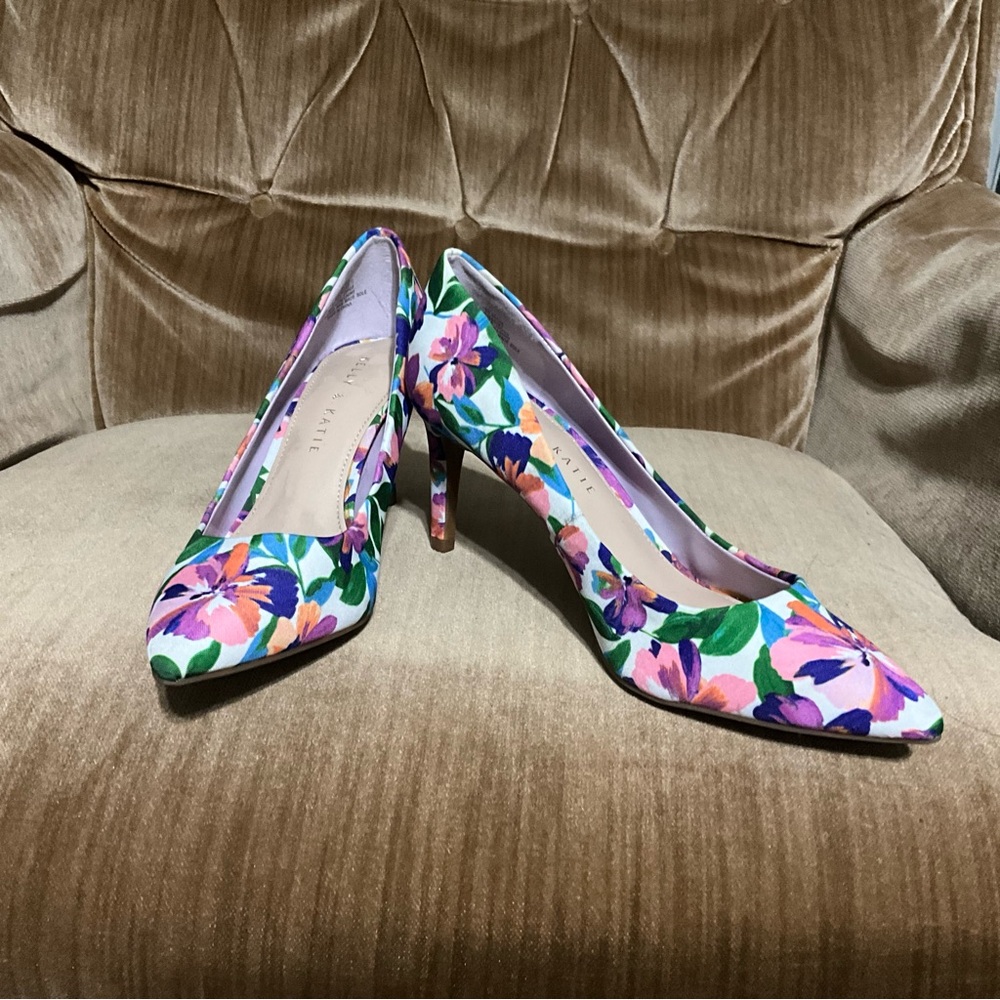 Kelly & Katie Multicolor Floral Heels Women’s 6.5 - Picture 6 of 11